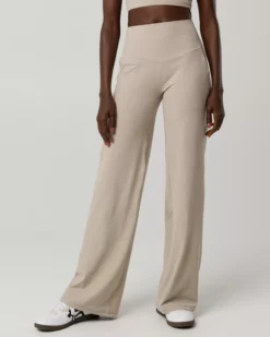 OFFLINE By Aerie Real Me XTRA High Waisted Ribbed Trouser Stone Harbor