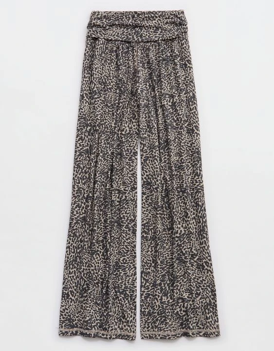 OFFLINE By Aerie Real Me Foldover Super Wide Leg Pant Stone - Image 3