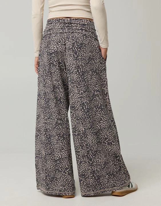 OFFLINE By Aerie Real Me Foldover Super Wide Leg Pant Stone - Image 2