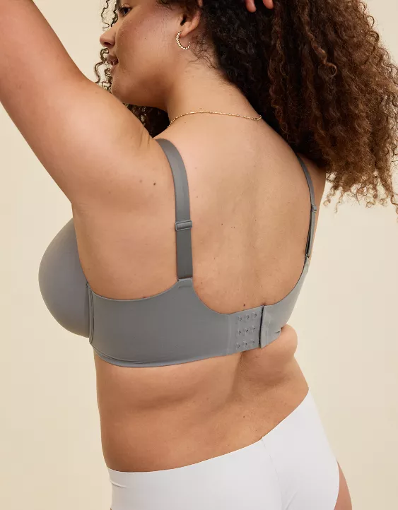 Aerie SMOOTHEZ Full Coverage Lightly Lined Bra Shell Gray - Image 7