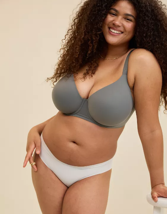 Aerie SMOOTHEZ Full Coverage Lightly Lined Bra Shell Gray - Image 8
