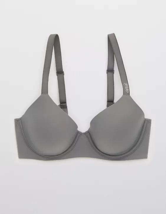 Aerie SMOOTHEZ Full Coverage Lightly Lined Bra Shell Gray - Image 4
