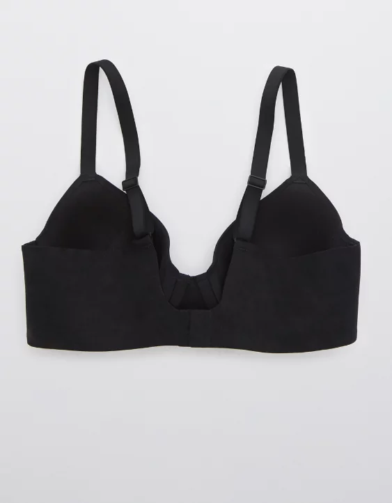 Aerie SMOOTHEZ Full Coverage Lightly Lined Bra True Black - Image 6