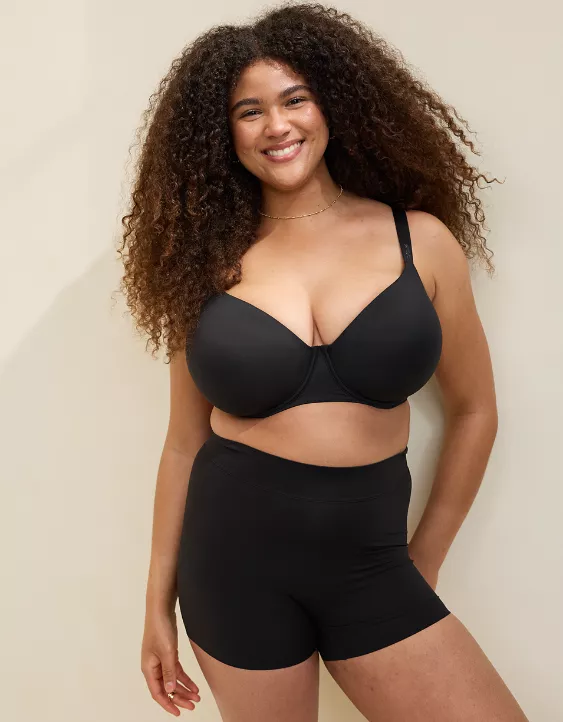 Aerie SMOOTHEZ Full Coverage Lightly Lined Bra True Black - Image 8