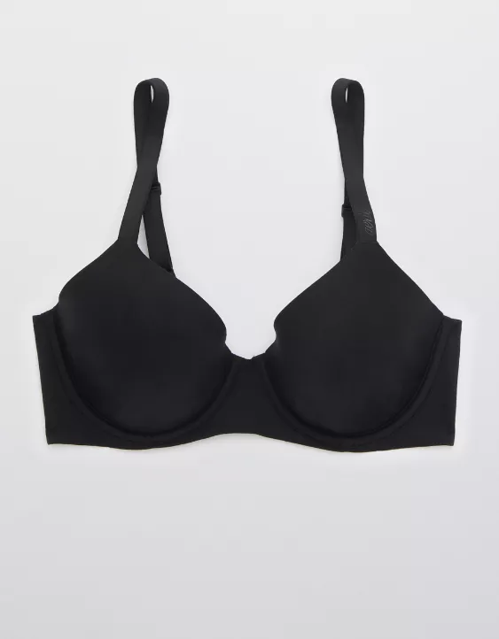 Aerie SMOOTHEZ Full Coverage Lightly Lined Bra True Black - Image 5