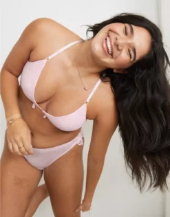 Aerie The Liberare Convertible Plunge Bralette Blush