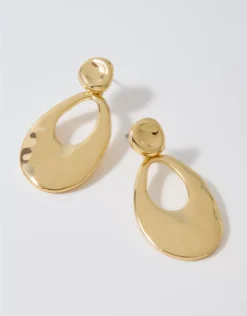 Aerie Door Knocker Hoop Earrings Gold