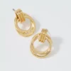 Aerie Mini Double Circle Hoop Earrings Gold