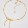 Aerie Stardust Bow Necklace Gold