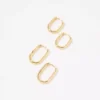 Aerie Chunky Paperclip Hoop Earring Pack