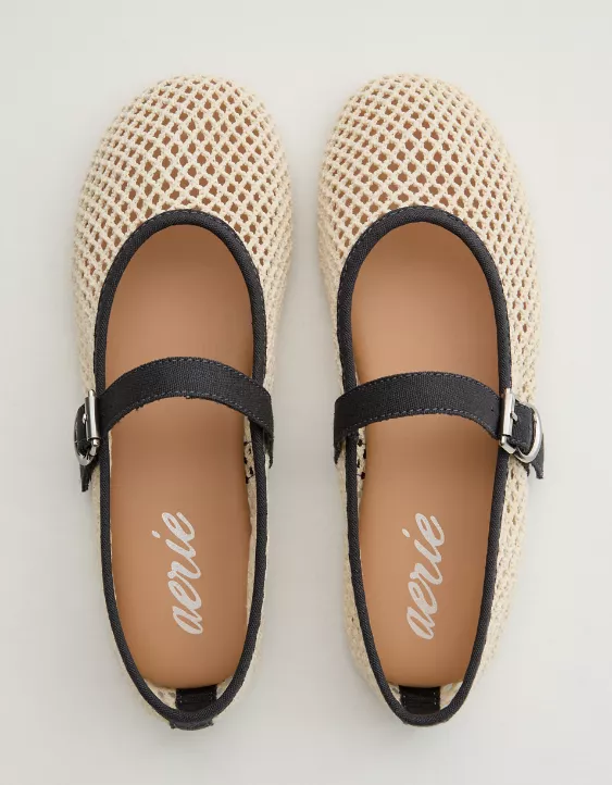 Aerie Crochet Ballet Flats Sandbar - Image 2