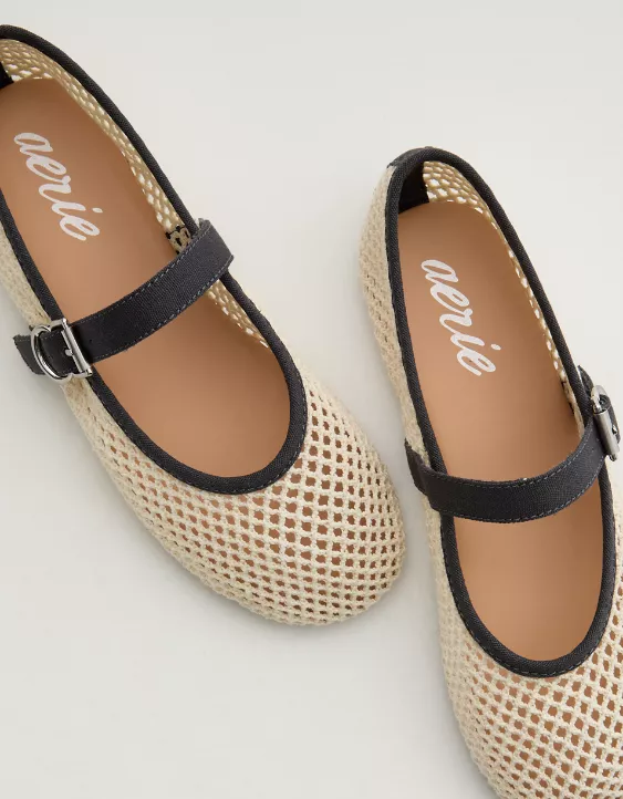 Aerie Crochet Ballet Flats Sandbar - Image 3