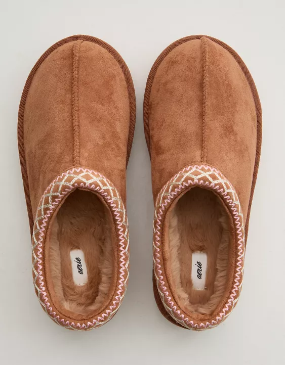 Aerie Embroidered Scuff Slippers Horizon - Image 2