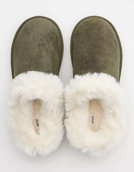 Aerie Fur Scruff Slippers - Image 3