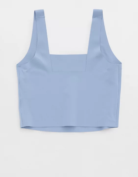 Aerie SMOOTHEZ Square Neck Tank Top Monaco Blue - Image 4