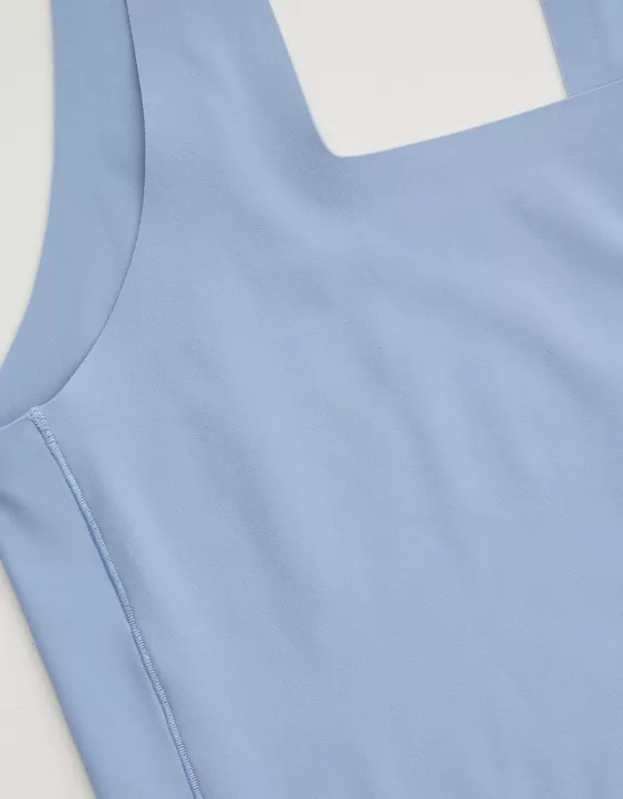Aerie SMOOTHEZ Square Neck Tank Top Monaco Blue - Image 6