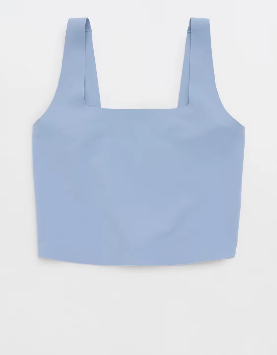 Aerie SMOOTHEZ Square Neck Tank Top Monaco Blue - Image 3