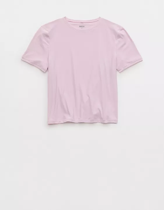 Aerie SMOOTHEZ Short Sleeve Crew T-Shirt Orchid - Image 3