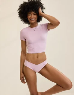 Aerie SMOOTHEZ Short Sleeve Crew T-Shirt Orchid