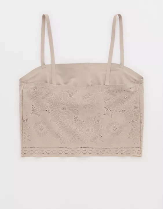 Aerie SMOOTHEZ Lace Tank Top Stone Harbor - Image 5