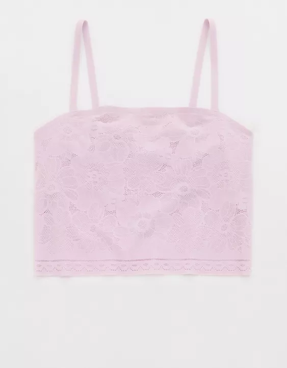 Aerie SMOOTHEZ Lace Tank Top Orchid - Image 3