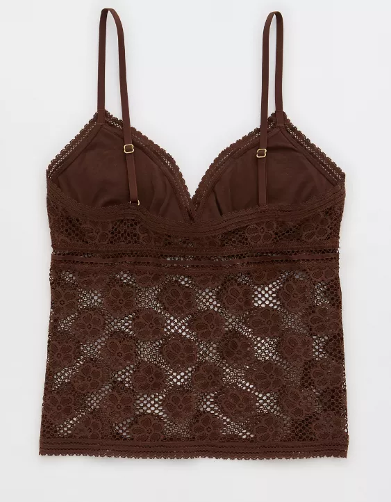 Aerie Show Off Beachside Lace Padded Bra Top Canyon Sun - Image 5