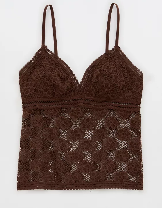 Aerie Show Off Beachside Lace Padded Bra Top Canyon Sun - Image 4