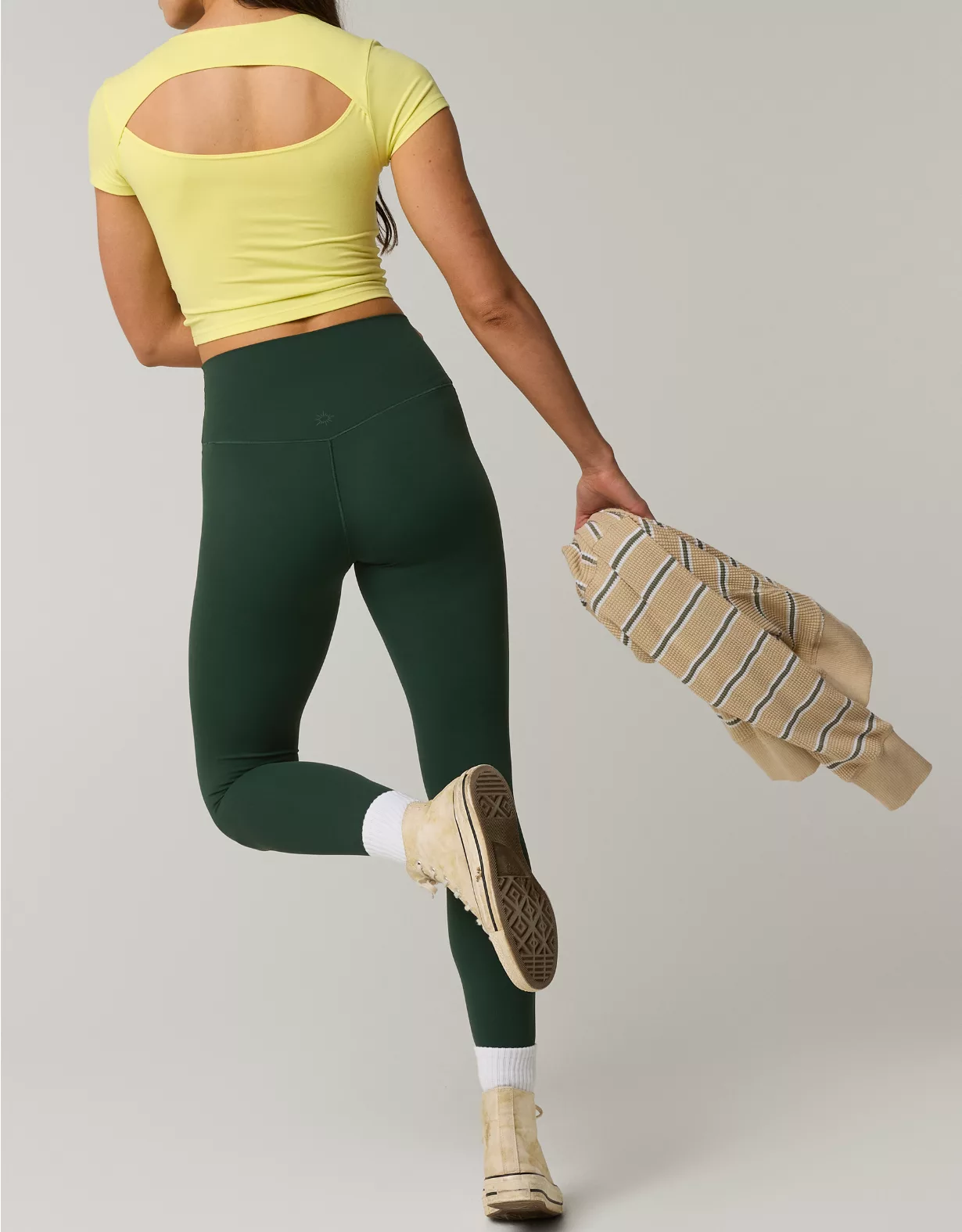 OFFLINE By Aerie Real Me XTRA High Waisted Legging Mystical Green