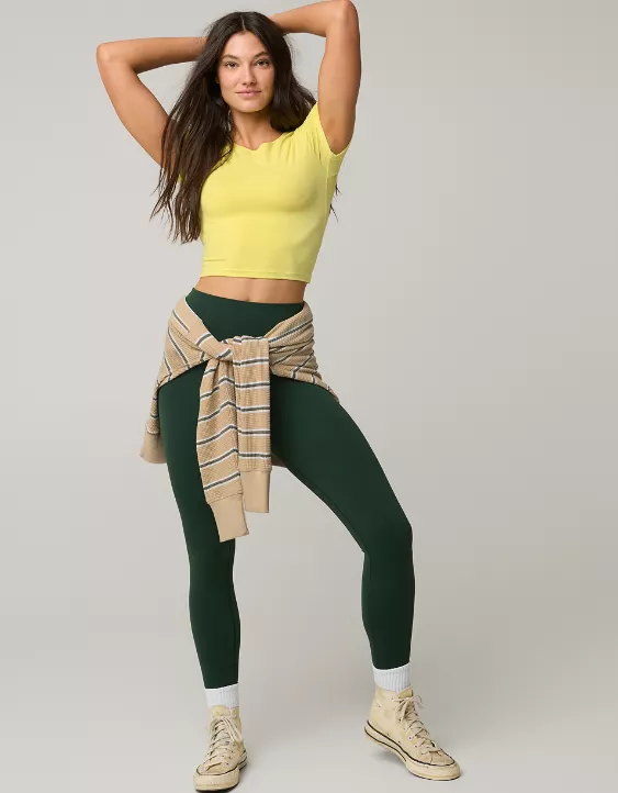 OFFLINE By Aerie Real Me XTRA High Waisted Legging Mystical Green - Image 5