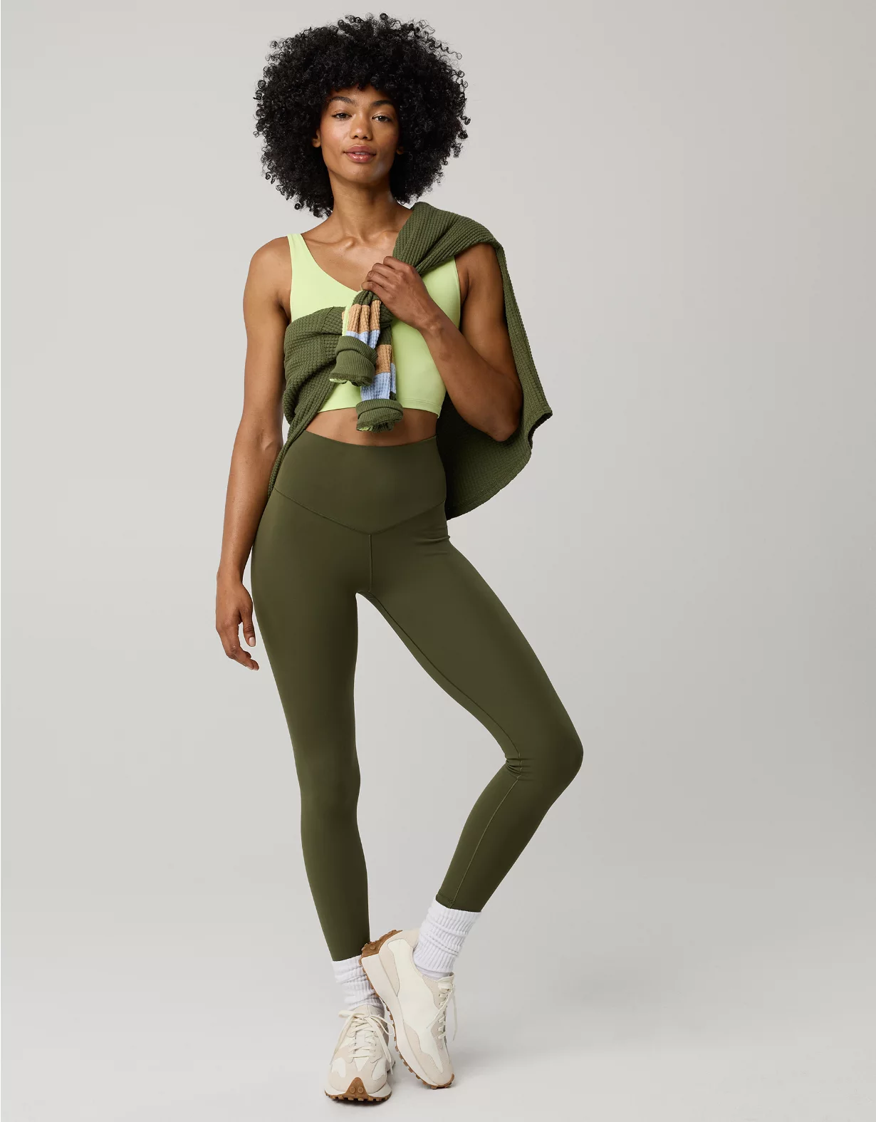 OFFLINE By Aerie Real Me XTRA High Waisted Legging Military Green