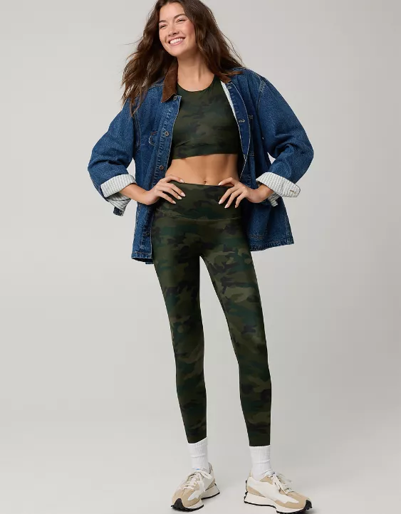 OFFLINE By Aerie Goals Gloss High Waisted Legging Olive Daze - Image 6