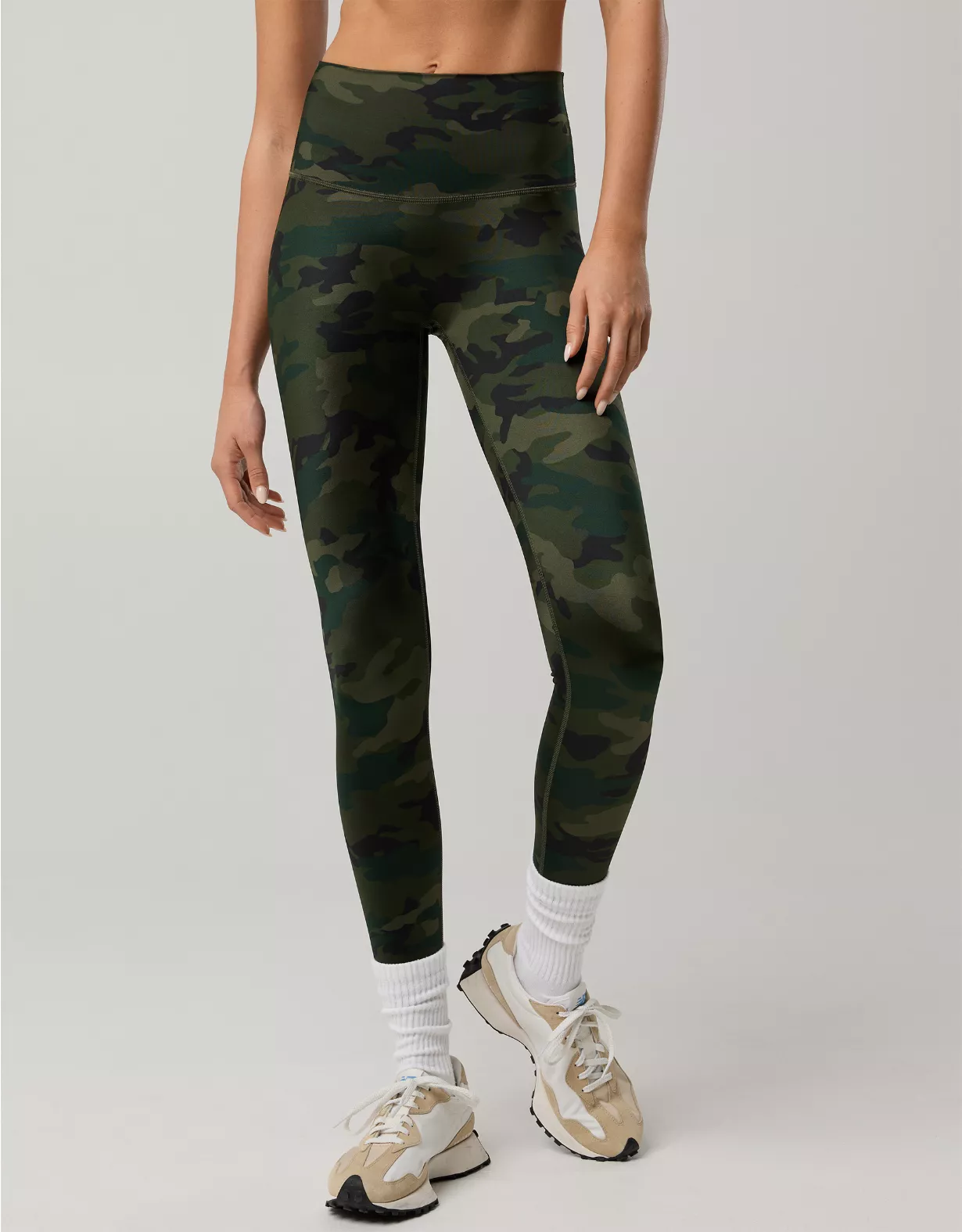 OFFLINE By Aerie Goals Gloss High Waisted Legging Olive Daze