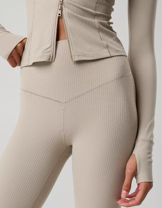 OFFLINE By Aerie Real Me XTRA High Waisted Ribbed Legging Stone Harbor - Image 6