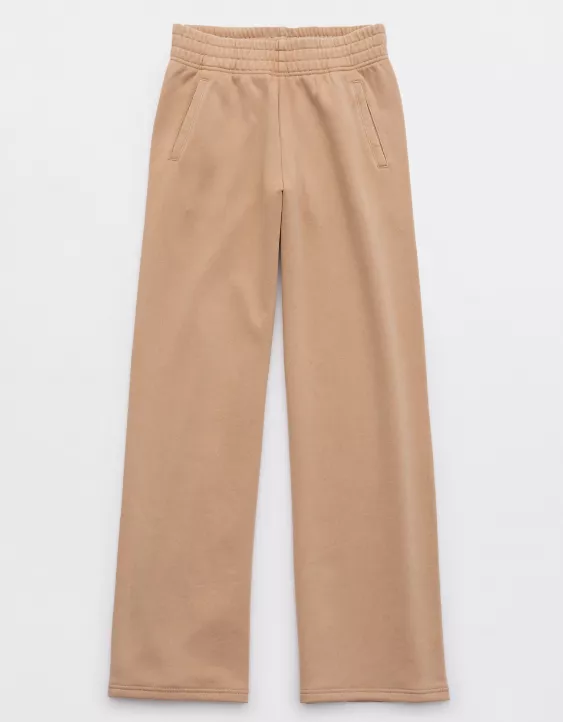 OFFLINE By Aerie Throw-Back Fleece Wide Leg Pant - Image 3