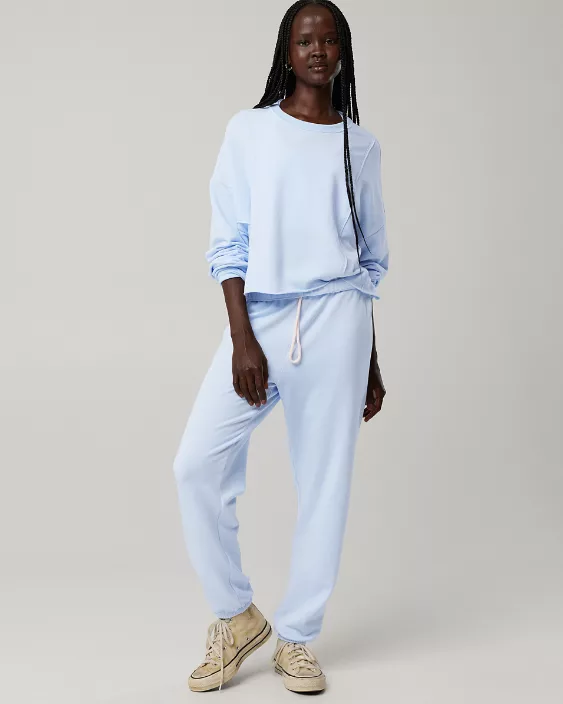 OFFLINE By Aerie OTT Fleece Jogger Eyelet Blue - Image 5