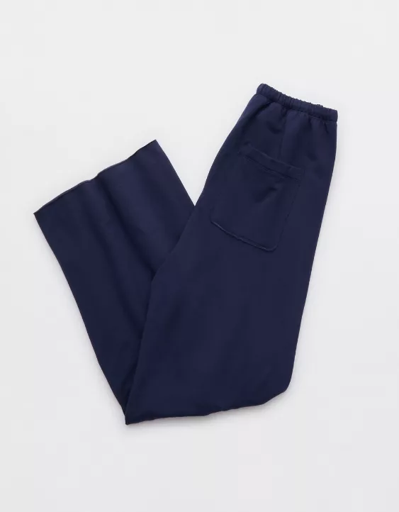 OFFLINE By Aerie OTT Fleece Super Wide Leg Pant Royal Navy - Image 4