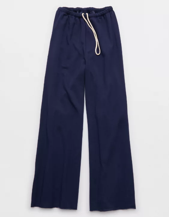 OFFLINE By Aerie OTT Fleece Super Wide Leg Pant Royal Navy - Image 3