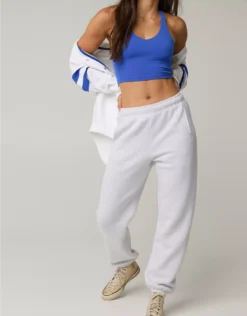 OFFLINE By Aerie Cloud Fleece Classic Jogger Light Heather Gray