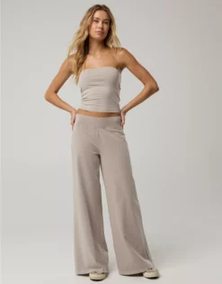OFFLINE By Aerie OG Super Wide Leg Pant Stone Harbor