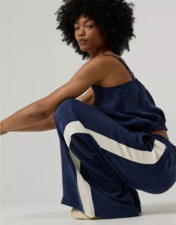 OFFLINE By Aerie You're So Smooth Super Wide Leg Pant Royal Navy