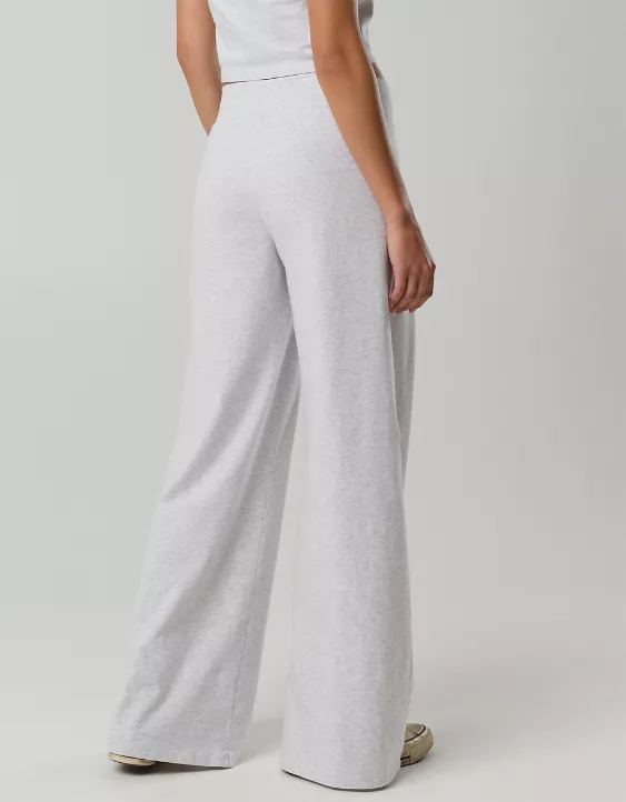OFFLINE By Aerie OG Super Wide Leg Pant Light Heather Gray - Image 2