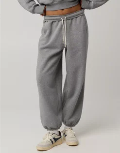 OFFLINE By Aerie Cloud Fleece Baggy Jogger Dark Heather Gray