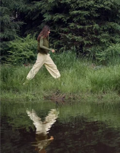 OFFLINE By Aerie Cloud Fleece Baggy Jogger Heather Frost