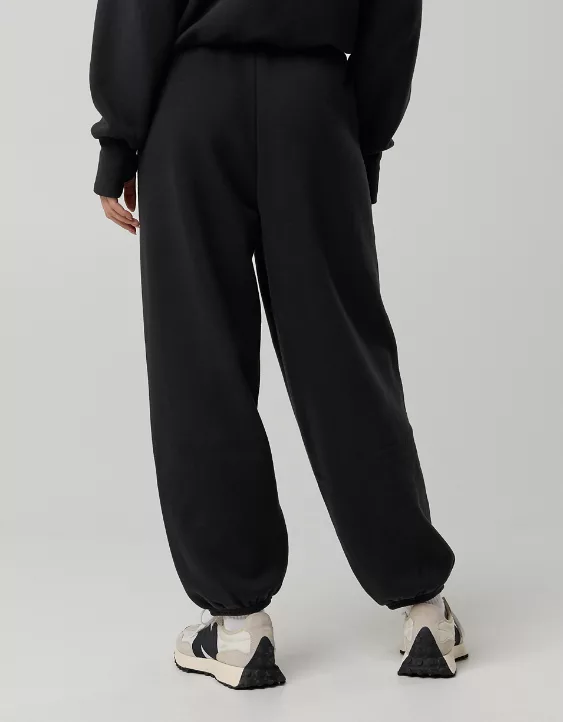 OFFLINE By Aerie Cloud Fleece Baggy Jogger True Black - Image 2