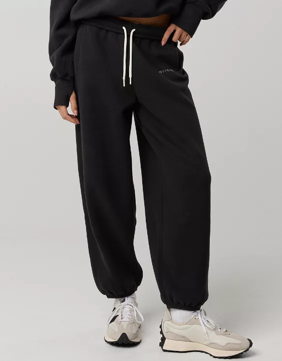 OFFLINE By Aerie Cloud Fleece Baggy Jogger True Black - Image 5