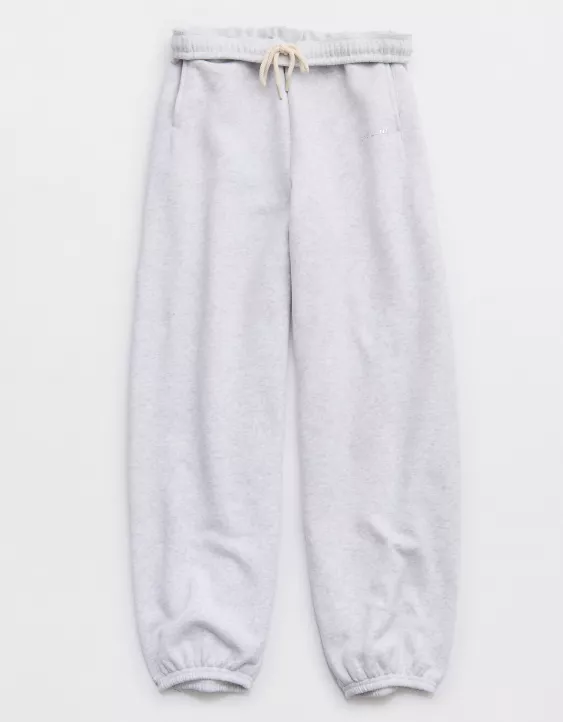 OFFLINE By Aerie Cloud Fleece Baggy Jogger Light Heather Gray - Image 3