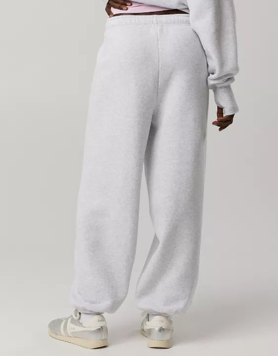 OFFLINE By Aerie Cloud Fleece Baggy Jogger Light Heather Gray - Image 2