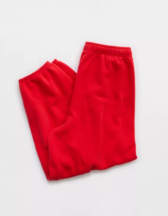 OFFLINE By Aerie Cloud Fleece Baggy Jogger Bright Red - Image 5