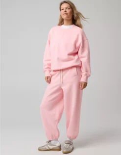 OFFLINE By Aerie Cloud Fleece Baggy Jogger Club Pink
