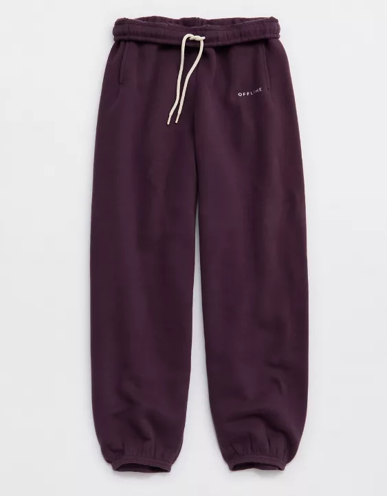 OFFLINE By Aerie Cloud Fleece Baggy Jogger Cool Berry - Image 3